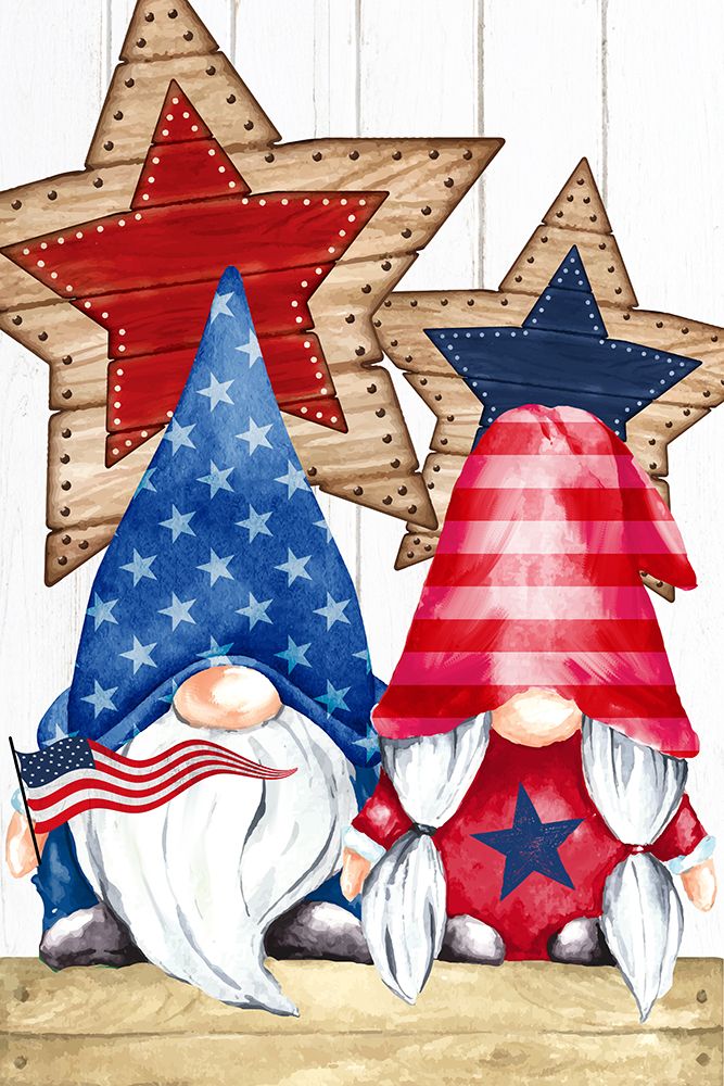 Patriotic Gnomes art print by Kimberly Allen for $57.95 CAD