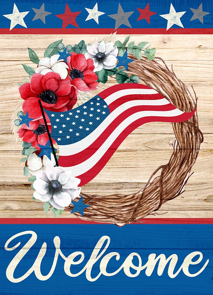 Patriotic Wreath art print by Kimberly Allen for $57.95 CAD