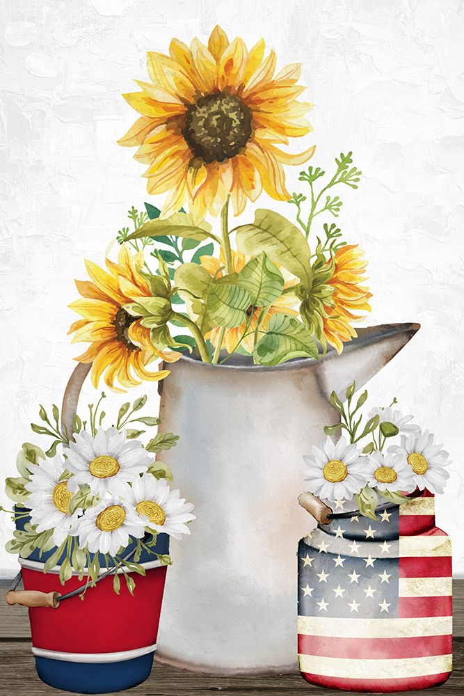 Sunflower American art print by Kimberly Allen for $57.95 CAD