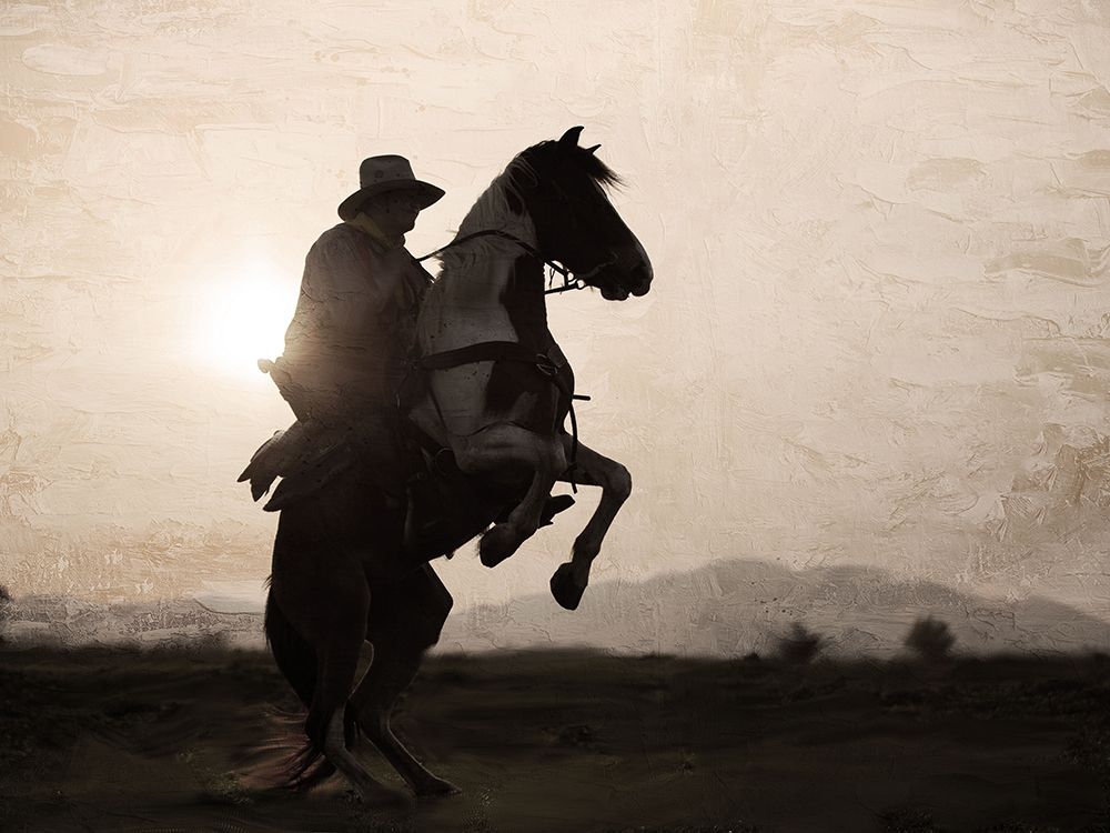Cowboy Sunset art print by Kimberly Allen for $57.95 CAD
