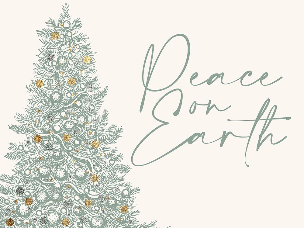 Peace On Earth Christmas Tree art print by Kimberly Allen for $57.95 CAD