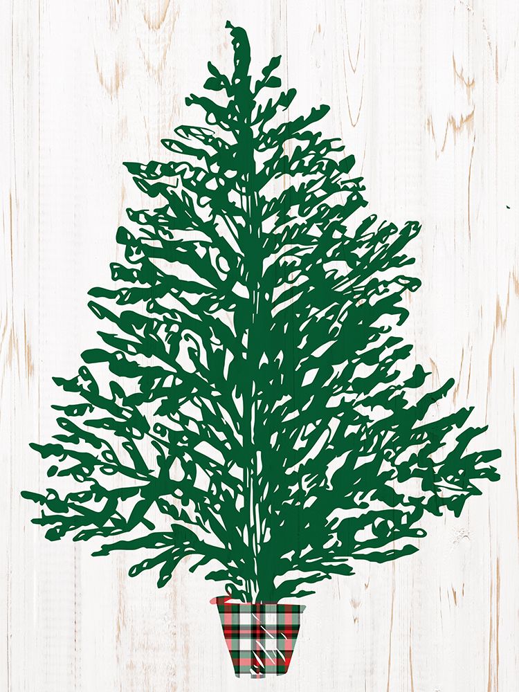 Plaid Christmas Tree art print by Kimberly Allen for $57.95 CAD