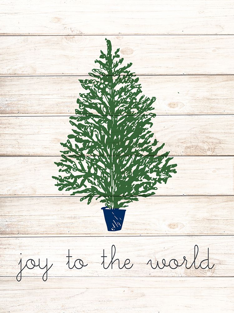 Joy To The World Christmas Tree art print by Kimberly Allen for $57.95 CAD