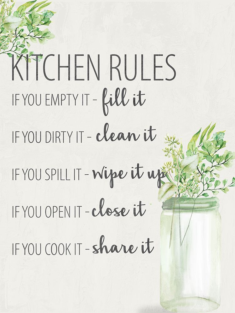 Kitchen Rules art print by Kimberly Allen for $57.95 CAD