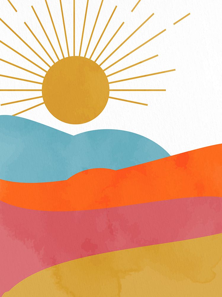 Sun And Moon Landscape 1 art print by Kimberly Allen for $57.95 CAD