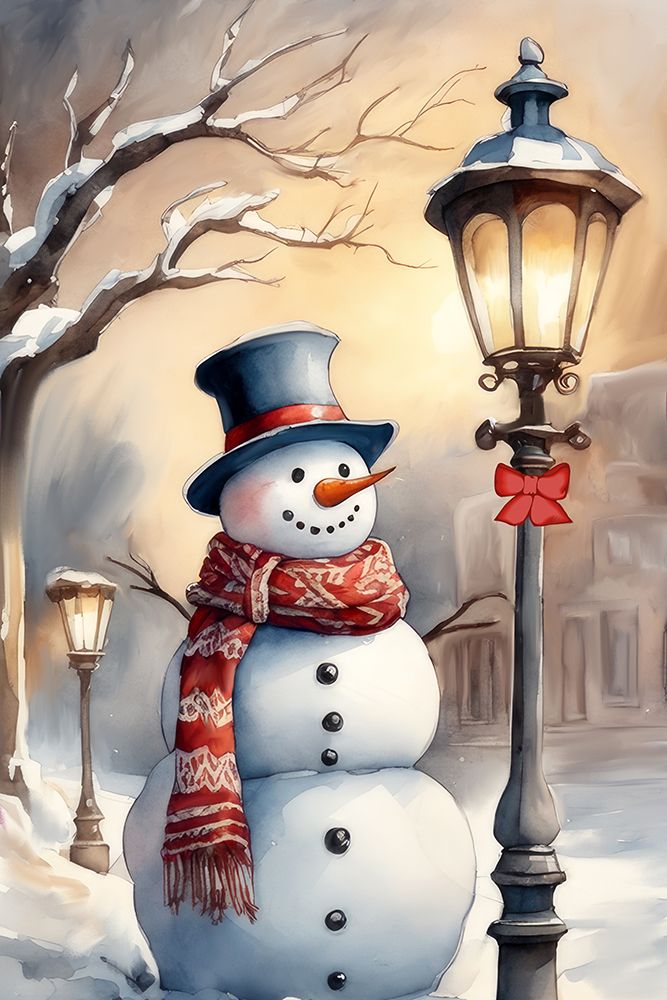 Merry Little Snowman art print by Kimberly Allen for $57.95 CAD
