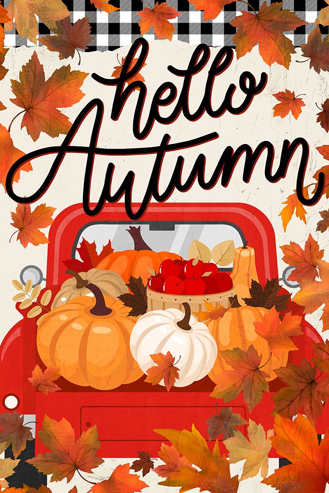 Hello Autumn Truck art print by Kimberly Allen for $57.95 CAD