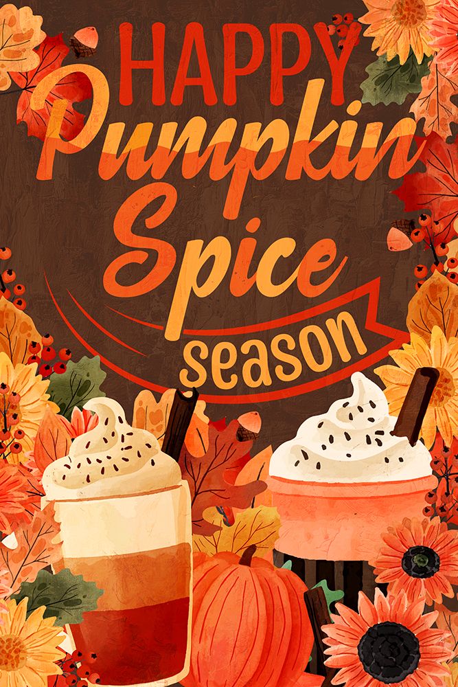 Happy Pumpkin Spice Season art print by Kimberly Allen for $57.95 CAD