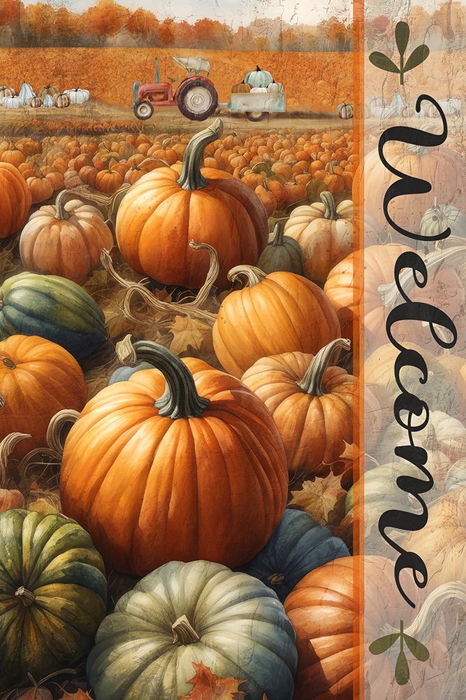 Pumpkin Field art print by Kimberly Allen for $57.95 CAD