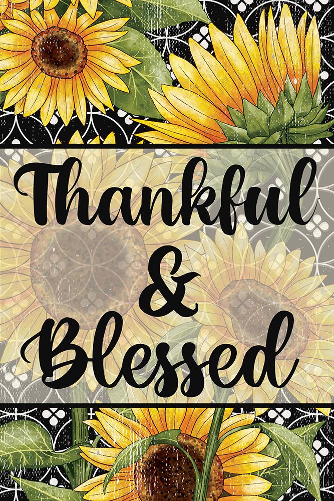 Thankful and Blessed art print by Kimberly Allen for $57.95 CAD
