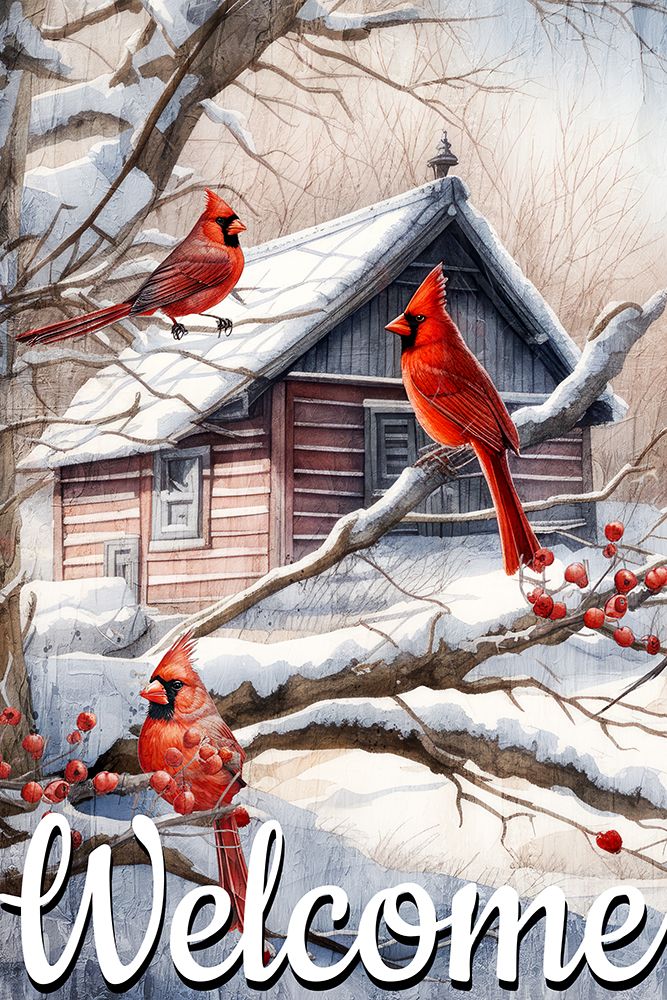 Cardinal Snow art print by Kimberly Allen for $57.95 CAD