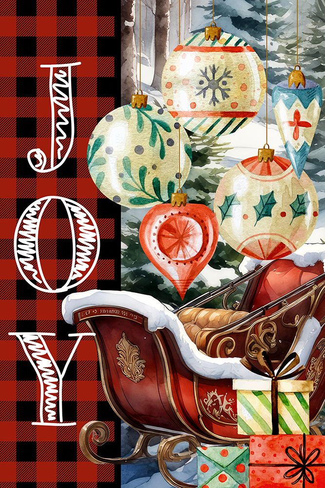 Plaid Joy Christmas art print by Kimberly Allen for $57.95 CAD