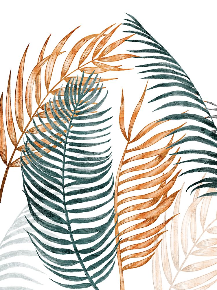 Orange And Green Palms 1 art print by Kimberly Allen for $57.95 CAD