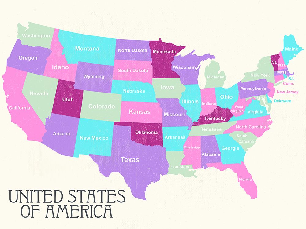 United States Pink art print by Kimberly Allen for $57.95 CAD