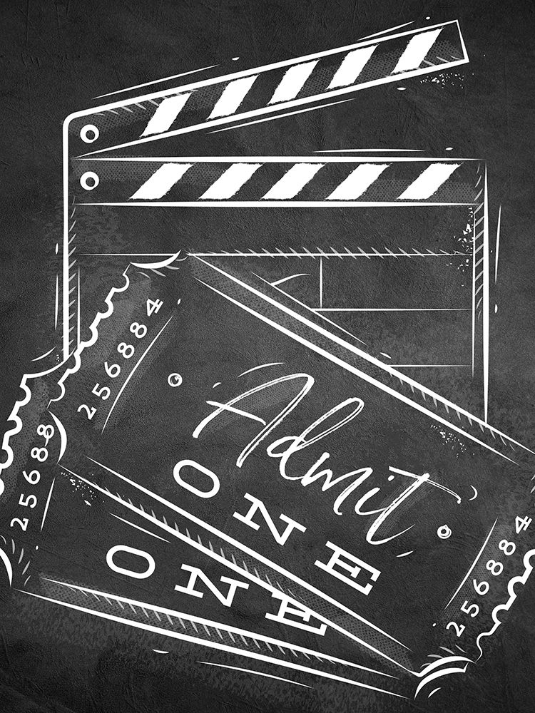 Chalkboard Movie Time 4 art print by Kimberly Allen for $57.95 CAD