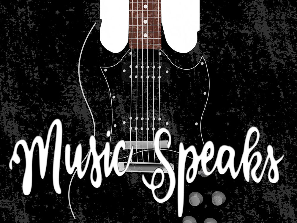 Music Speaks Guitar art print by Kimberly Allen for $57.95 CAD