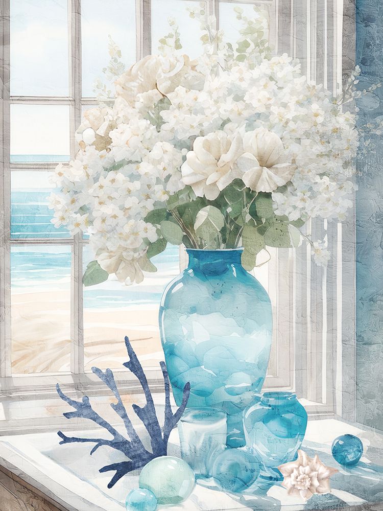 Sea Glass And Coral 2 art print by Kimberly Allen for $57.95 CAD