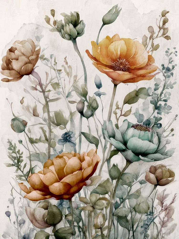 Whimsy Floral Fall 2 art print by Kimberly Allen for $57.95 CAD