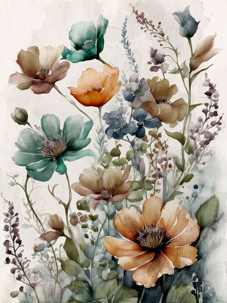 Whimsy Floral Fall 3 art print by Kimberly Allen for $57.95 CAD