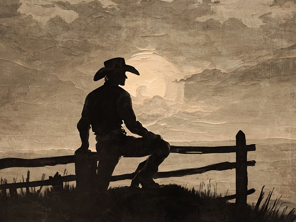 Sunset Cowboy 1 art print by Kimberly Allen for $57.95 CAD