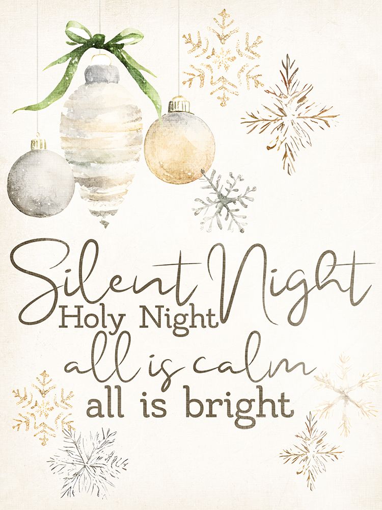 Silent Night Snowflakes art print by Kimberly Allen for $57.95 CAD
