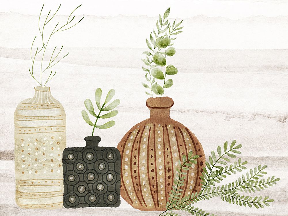 Greenery Vases 1 art print by Kimberly Allen for $57.95 CAD
