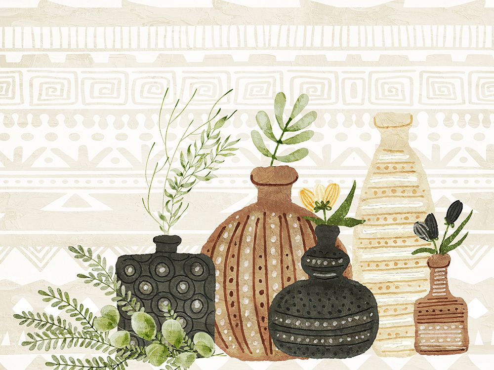 Greenery Vases 4 art print by Kimberly Allen for $57.95 CAD