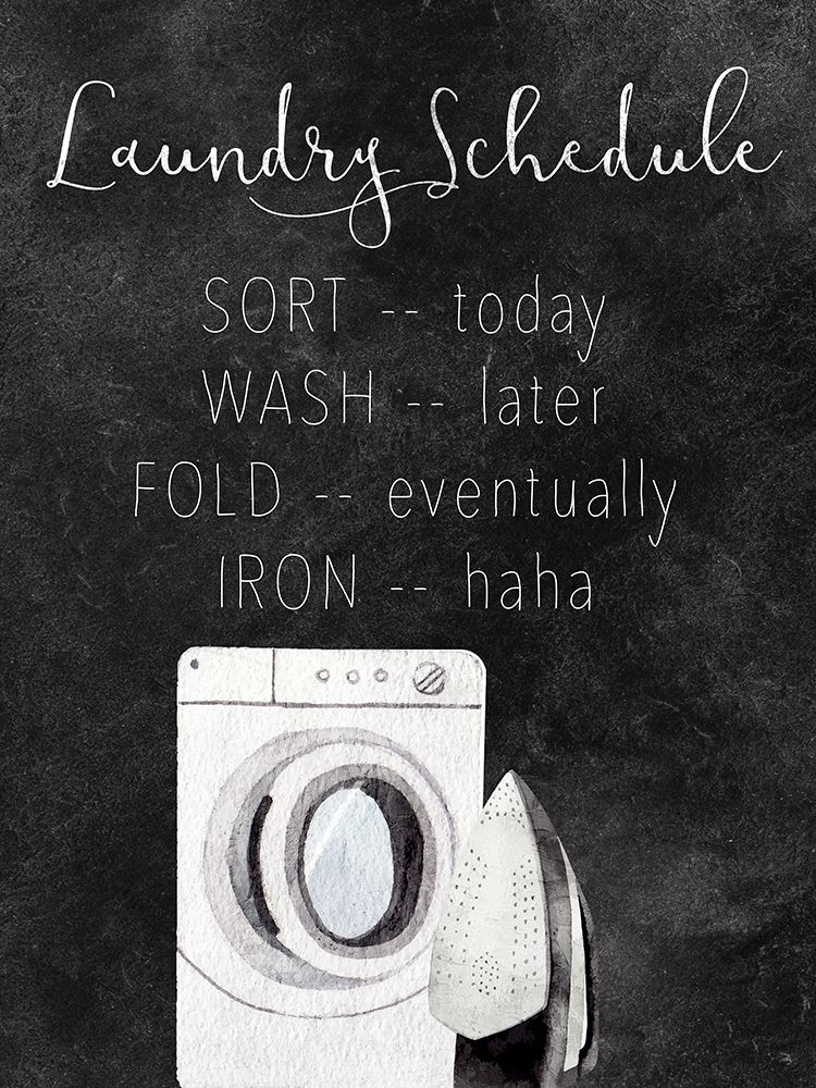 Laundry Schedule art print by Kimberly Allen for $57.95 CAD