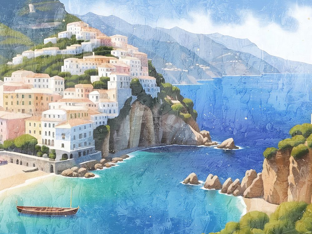 Almafi Coast art print by Kimberly Allen for $57.95 CAD