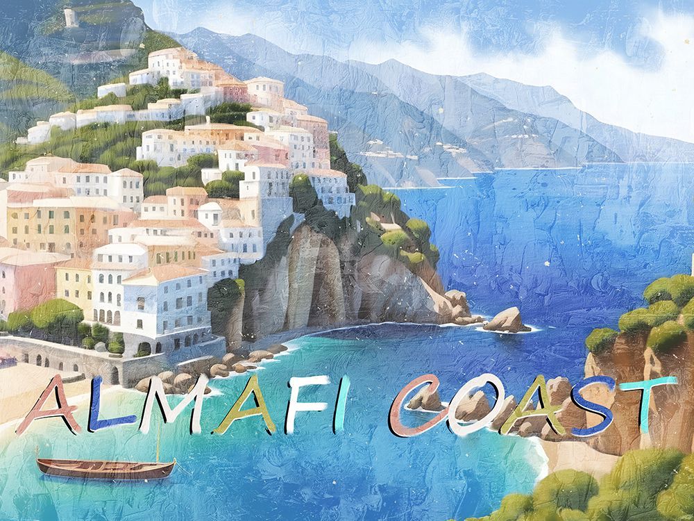 Almafi Coast art print by Kimberly Allen for $57.95 CAD
