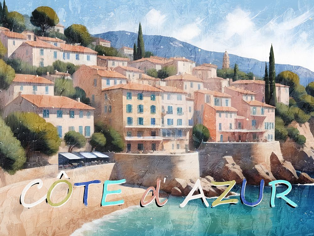 Cote d├óΓé¼ΓäóAzur art print by Kimberly Allen for $57.95 CAD