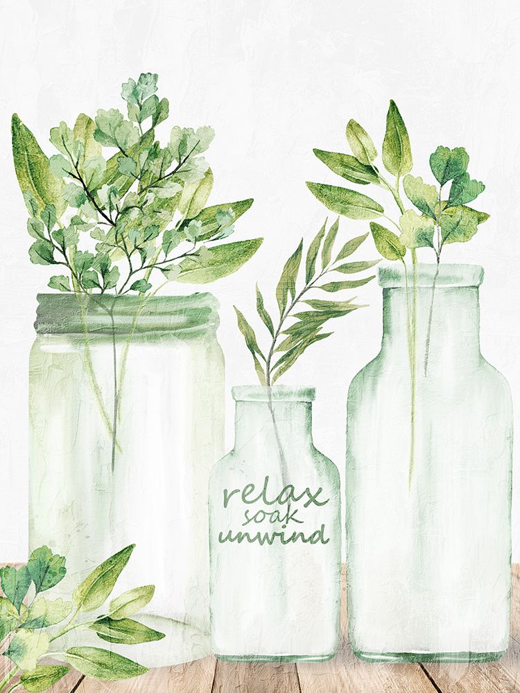 Soak Unwind Jars art print by Kimberly Allen for $57.95 CAD