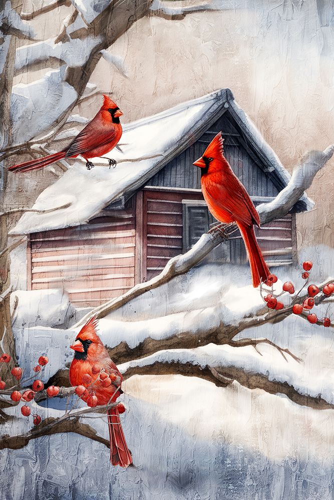 Cardinal Winter art print by Kimberly Allen for $57.95 CAD