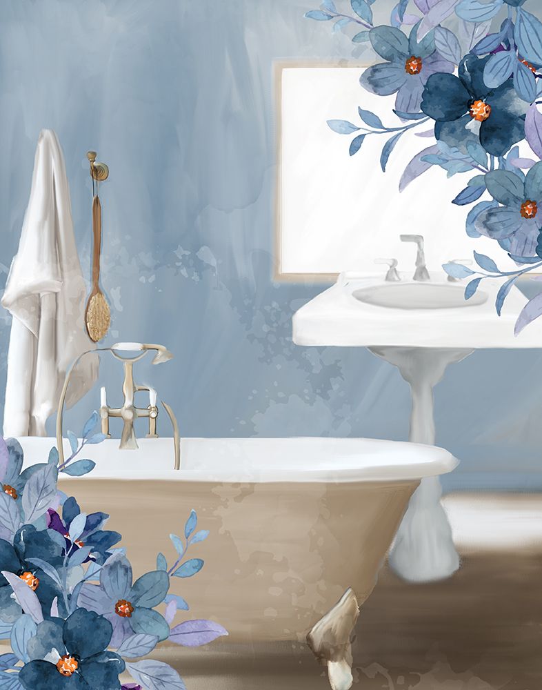 Bath Blues art print by Kimberly Allen for $57.95 CAD
