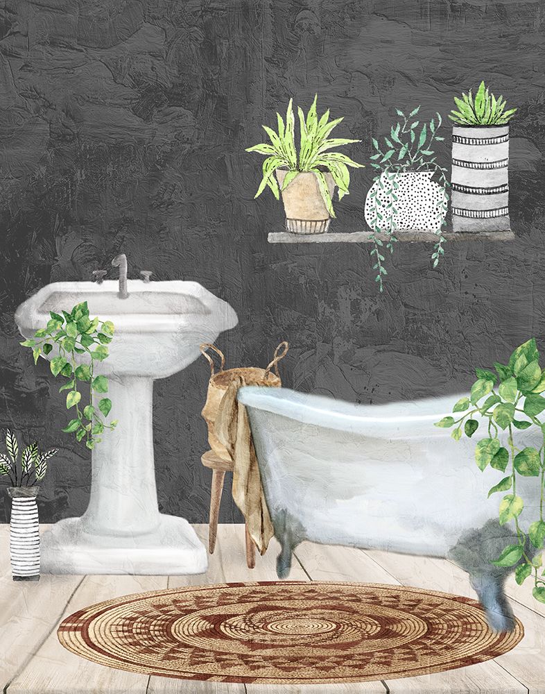 Relaxed Greens Bath art print by Kimberly Allen for $57.95 CAD