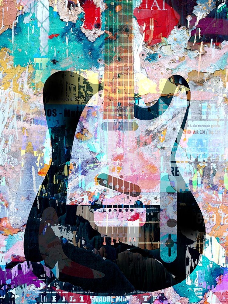 Graffiti Guitar art print by Kimberly Allen for $57.95 CAD