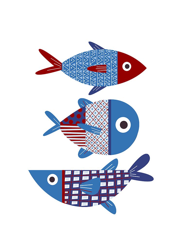 Patriotic Fish 1 art print by Kimberly Allen for $57.95 CAD