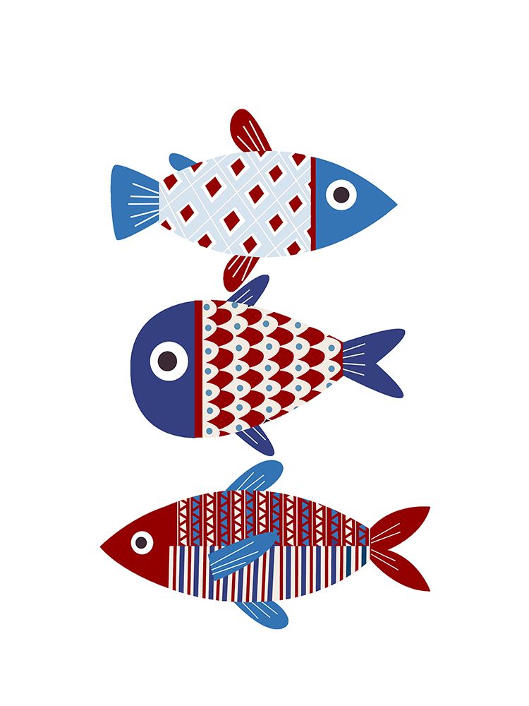 Patriotic Fish 2 art print by Kimberly Allen for $57.95 CAD
