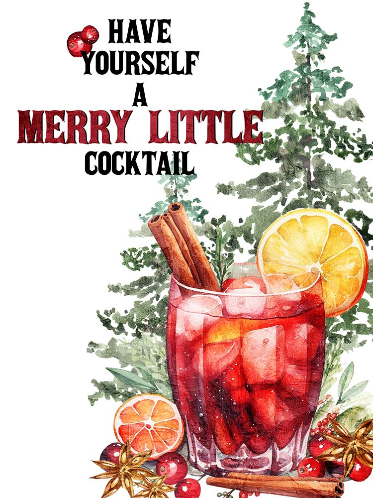 Merry Cocktail art print by Kimberly Allen for $57.95 CAD