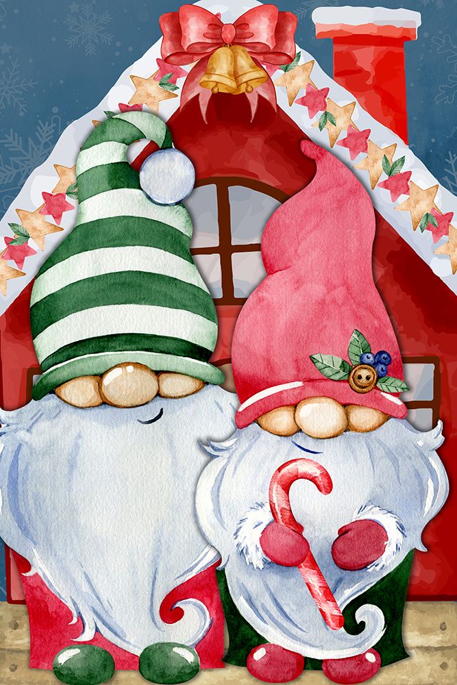 Gnome Christmas Home art print by Kimberly Allen for $57.95 CAD