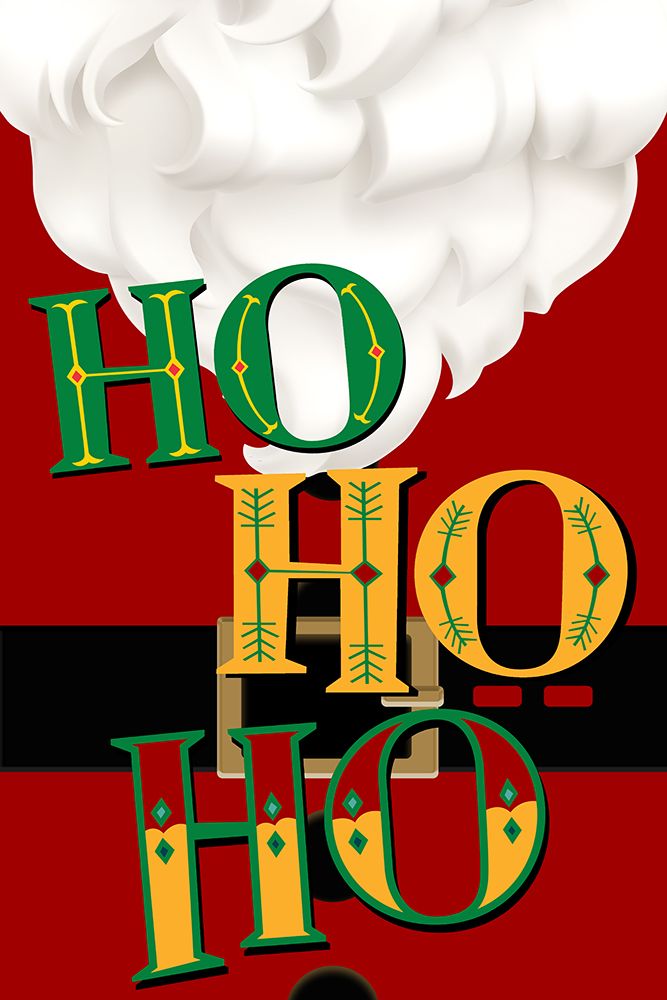 Santa Ho Ho Ho art print by Kimberly Allen for $57.95 CAD