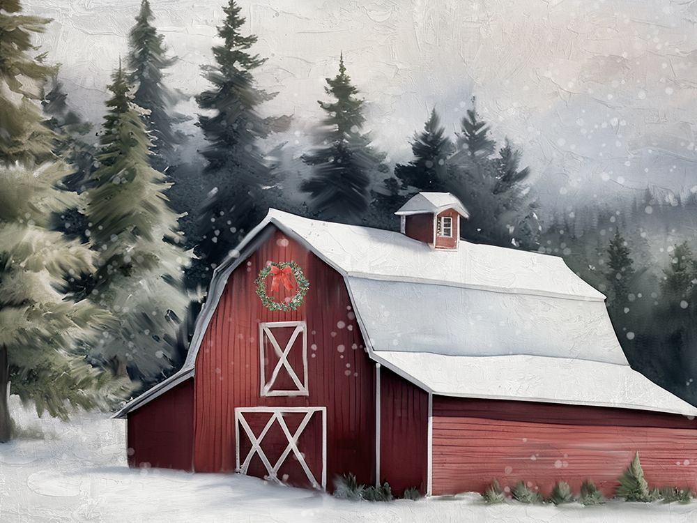 Snow Barn art print by Kimberly Allen for $57.95 CAD