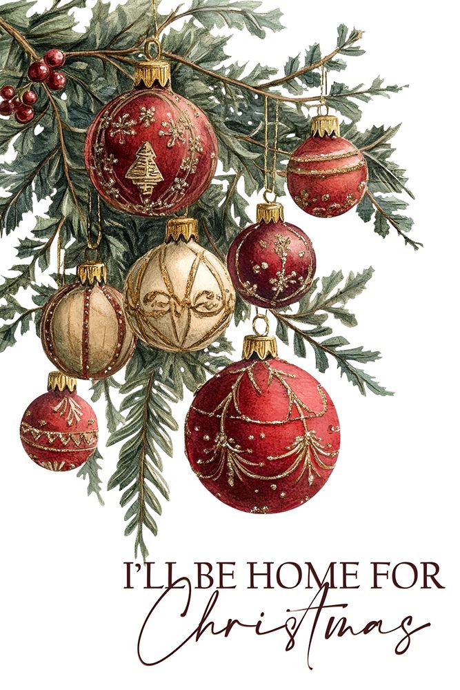 Home For Christmas Ornaments 2 art print by Kimberly Allen for $57.95 CAD