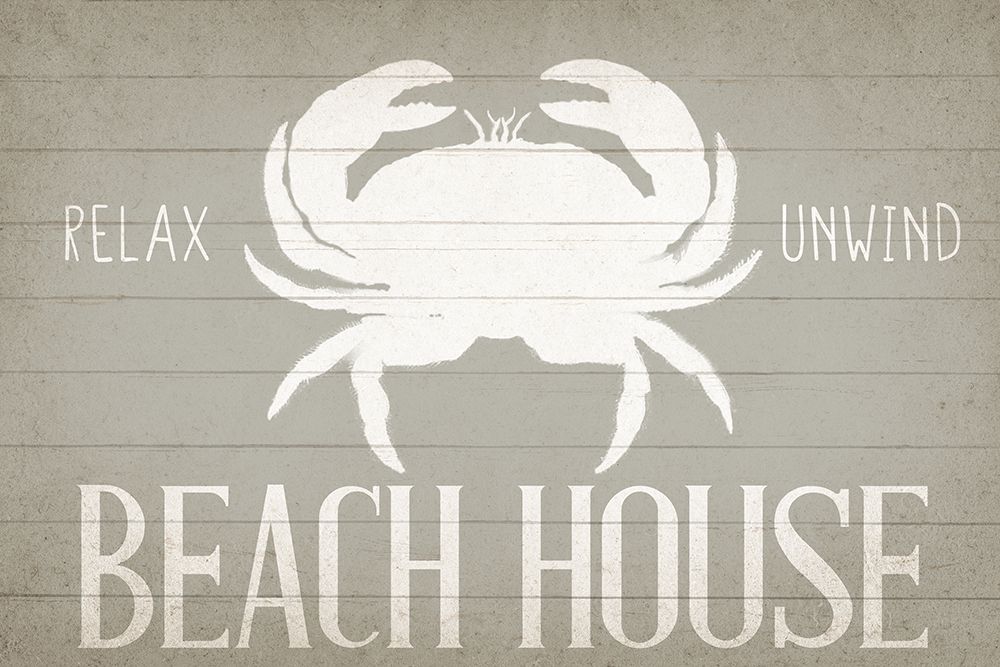 Relax Unwind Beach House art print by Kimberly Allen for $57.95 CAD