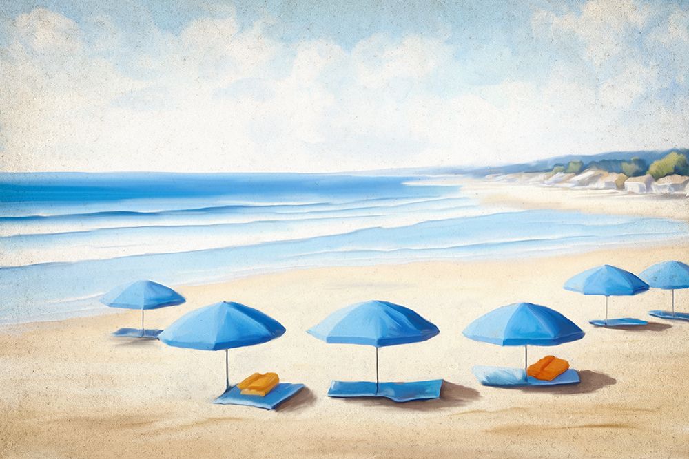 Umbrella Beach Day art print by Kimberly Allen for $57.95 CAD