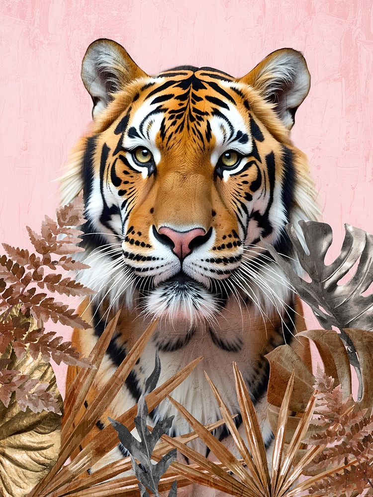 Pink Palm Tiger 2 art print by Kimberly Allen for $57.95 CAD