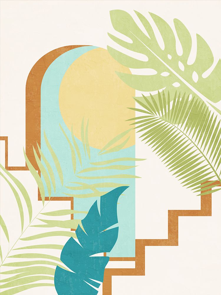 Up The Stairs Palms art print by Kimberly Allen for $57.95 CAD