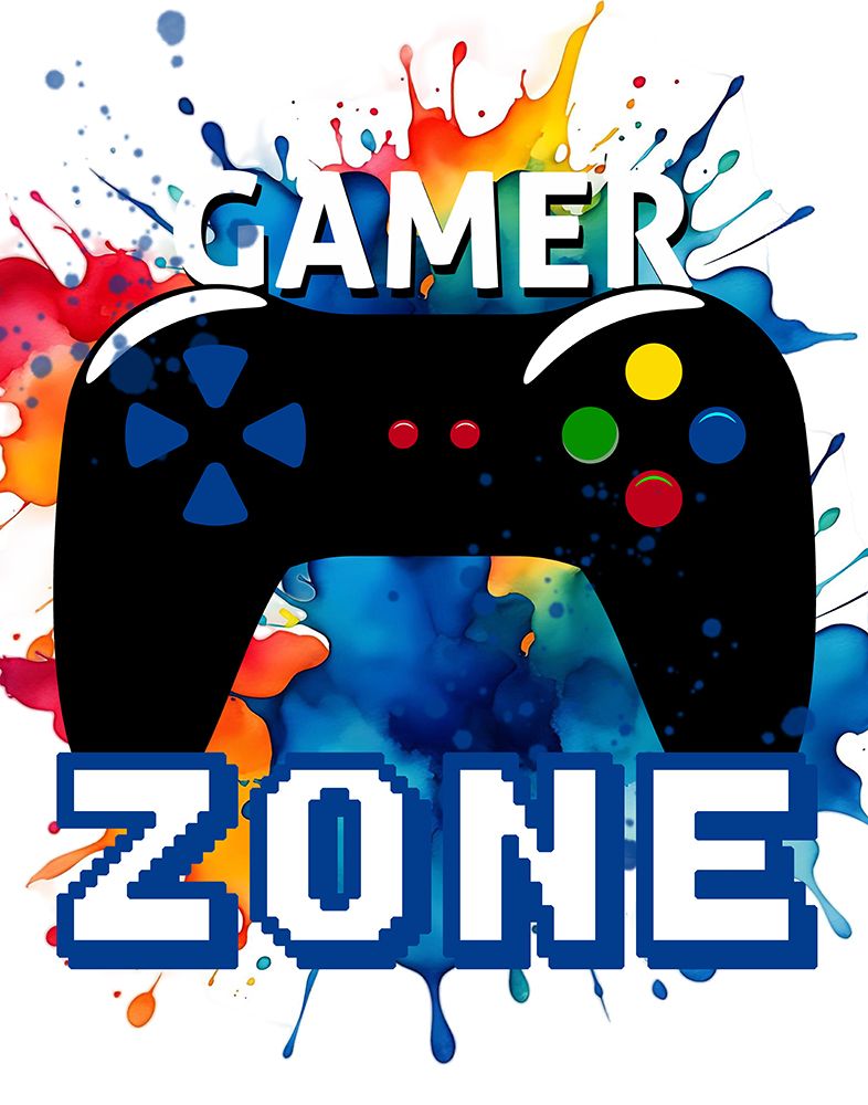Gamer Zone Splash 1 V2 art print by Kimberly Allen for $57.95 CAD
