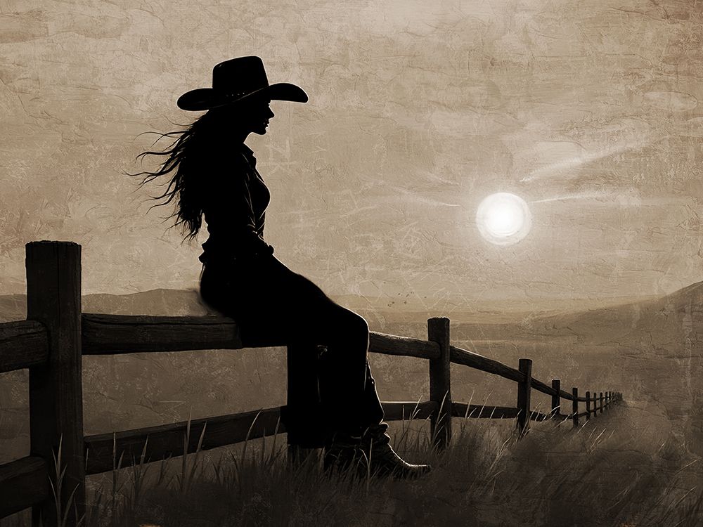 Cowgirl Sunset 1 art print by Kimberly Allen for $57.95 CAD