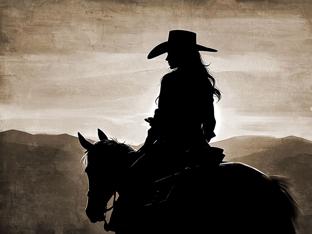 Cowgirl Sunset 2 art print by Kimberly Allen for $57.95 CAD